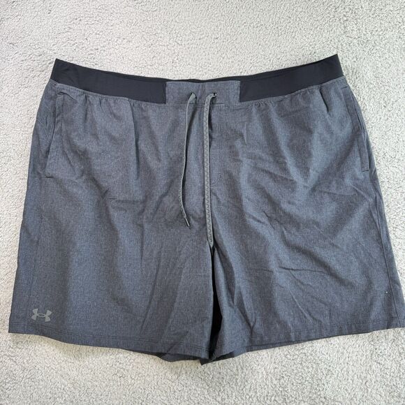 Under Armour Shorts Mens 4XL Grey Swim Trunks Lined Drawstring - Picture 1 of 7